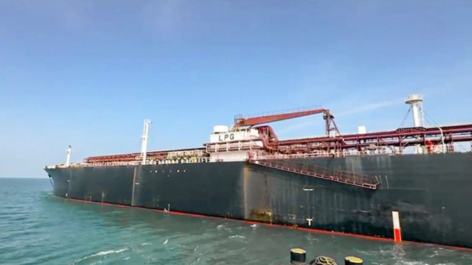 lpg ship Nanda Devi arrives at Vadinar Port in Gujarat