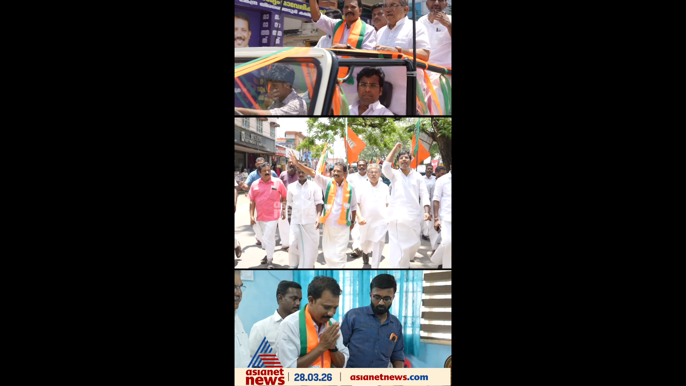 മാവേലിക്കരയിൽ തെരഞ്ഞെടുപ്പ് പ്രചാരണത്തിരക്കിൽ എൻഡിഎ സ്ഥാനാർഥി അജിമോൻ