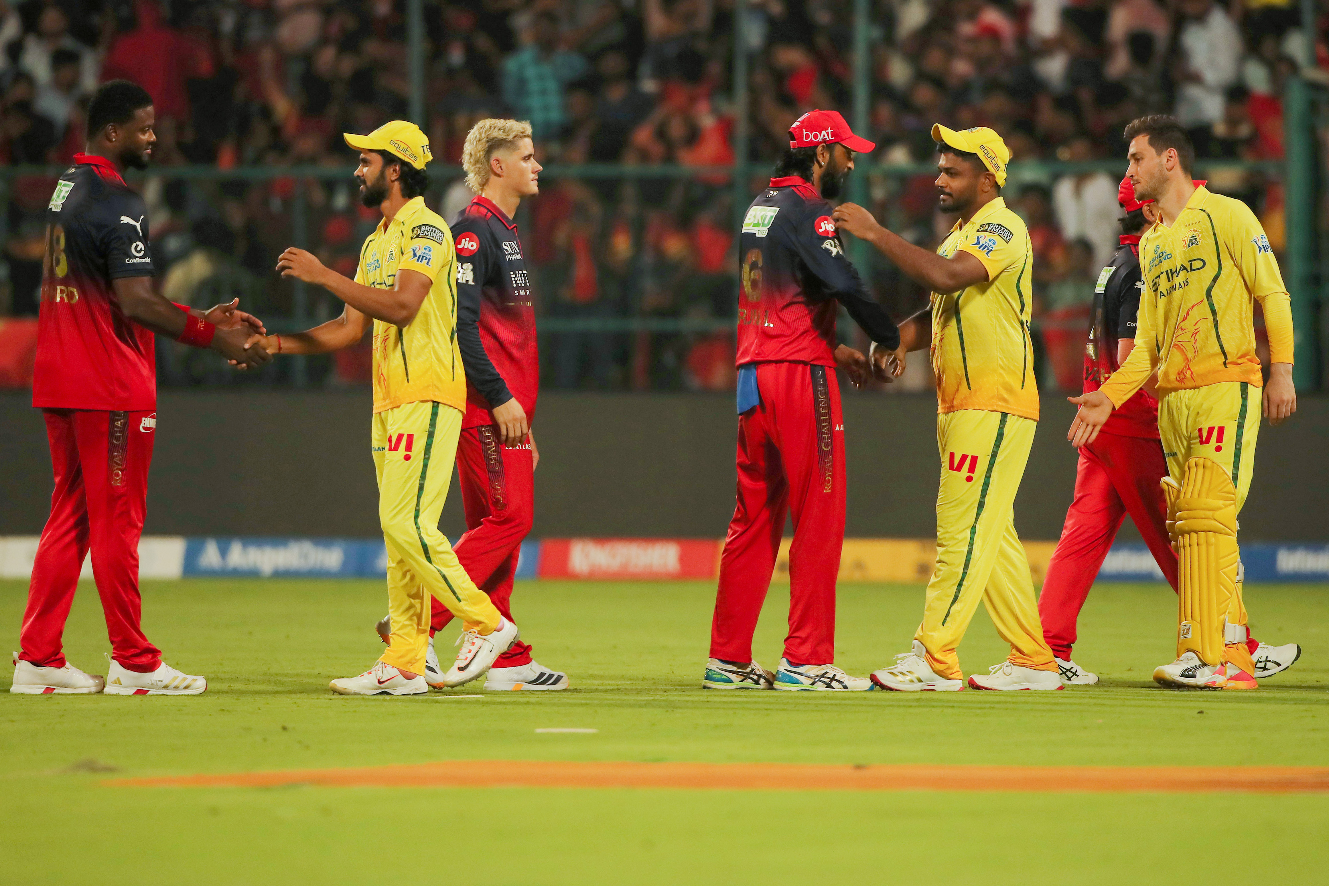 CSK and RCB at M Chinnaswamy Stadium