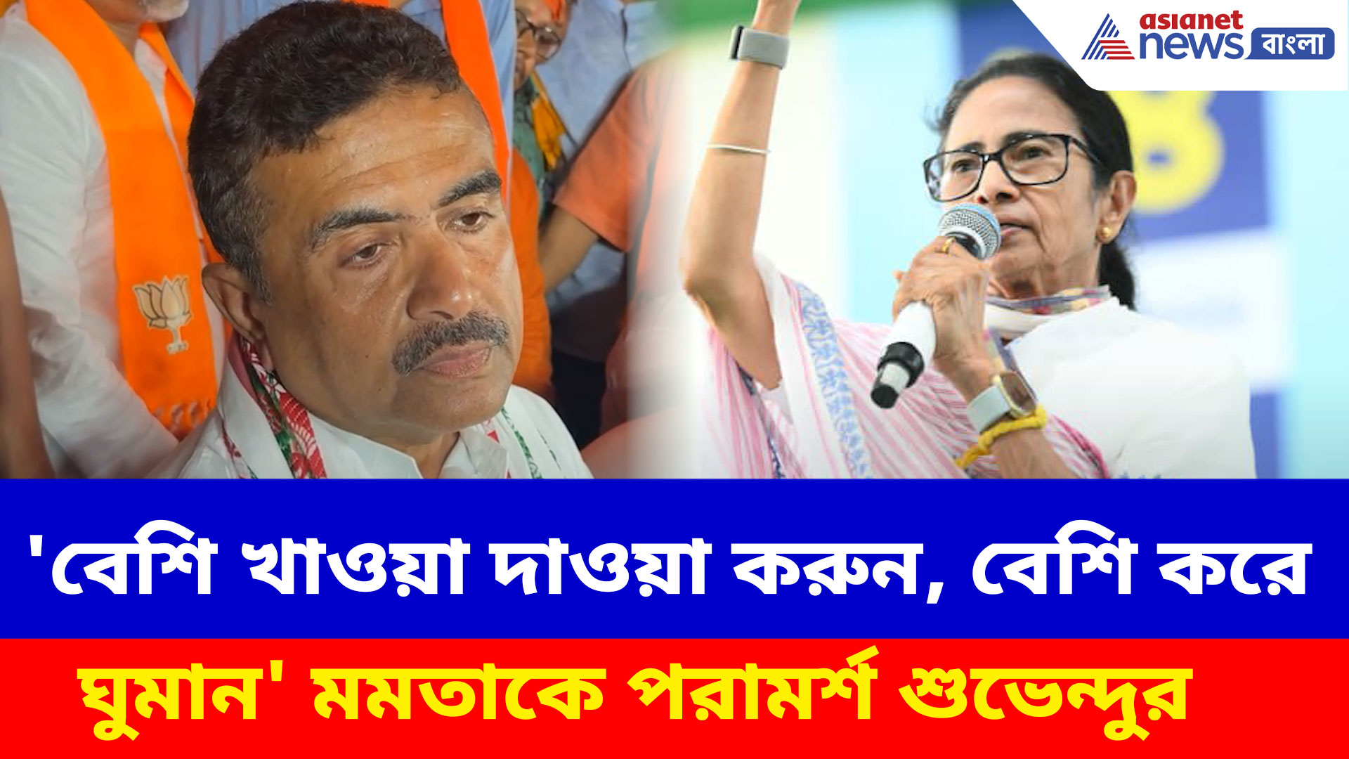 'বেশি খাওয়া দাওয়া করুন , বেশি করে ঘুমান', ভোটের আগে মমতাকে পরামর্শ শুভেন্দুর