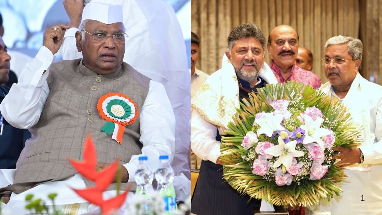 Mallikarjun Kharge Siddaramaiah DK Shivakumar