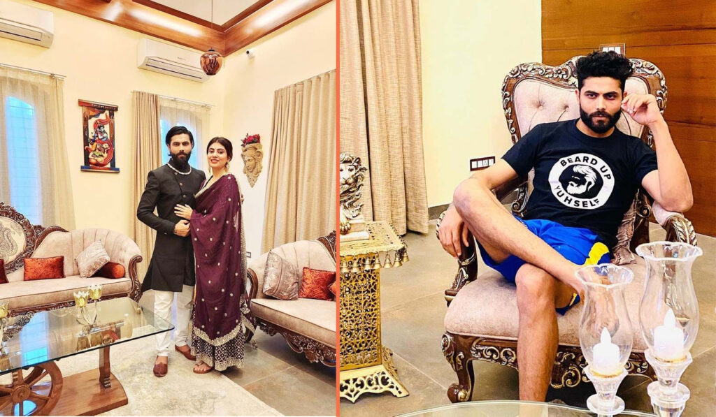 Ravindra Jadeja House: अंदर से ऐसा दिखता है जड्डू का 'शाही' बंगला, देखें तस्वीरें