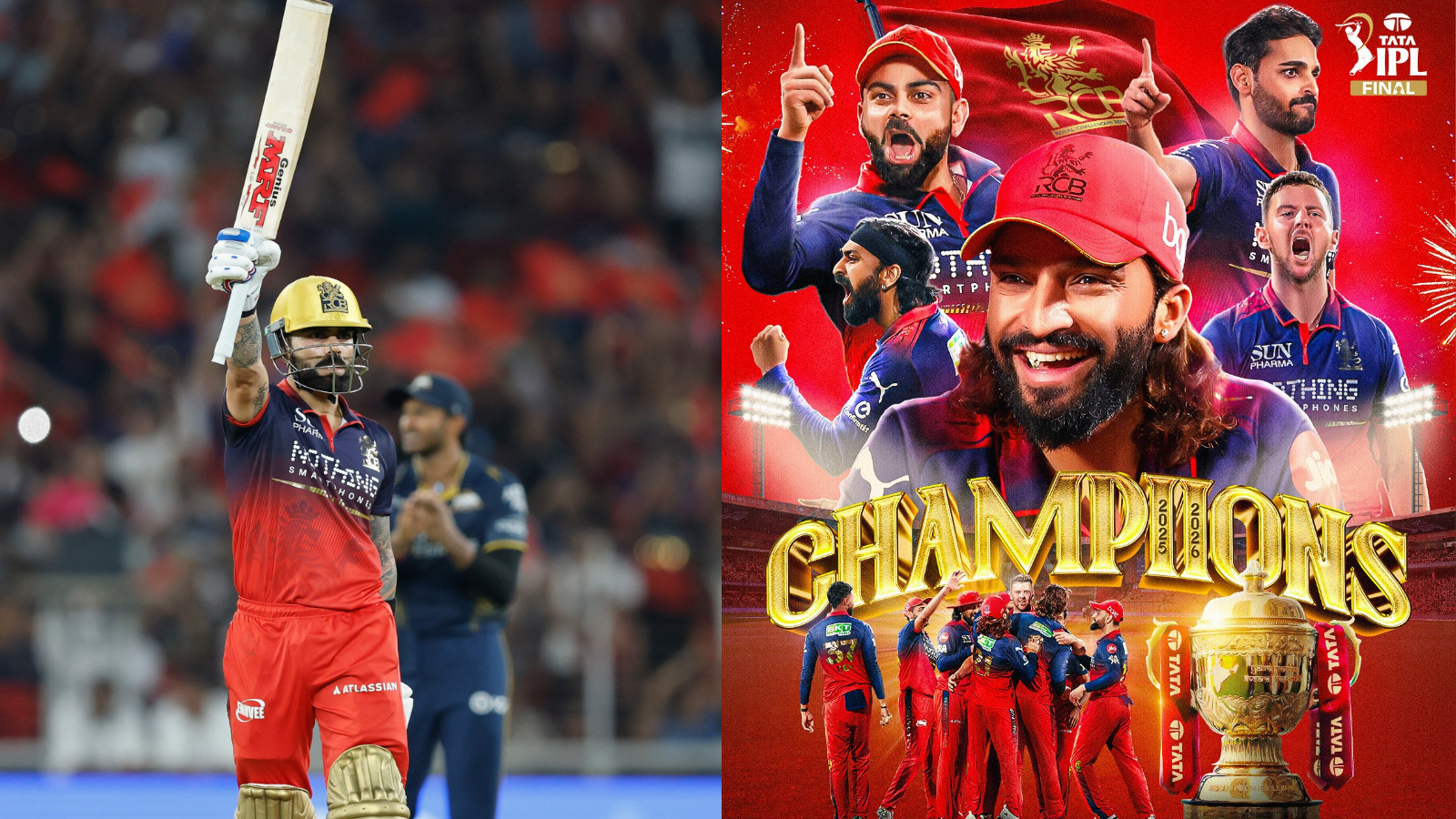 RCB vs GT IPL 2026 Final: వరుసగా రెండోసారి ఐపీఎల్ ట్రోఫీని ముద్దాడిన ఆర్సీబీ.. కింగ్ కోహ్లీ ఊచకోత !
