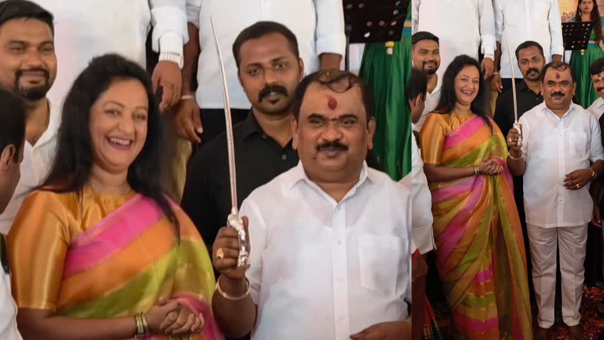 ಕರವೇ ನಾರಾಯಣ ಗೌಡ್ರ ಜನ್ಮದಿನಕ್ಕೆ ದುಬಾರಿ ಬೆಳ್ಳಿ ಕತ್ತಿ ಗಿಫ್ಟ್‌ ಮಾಡಿದ ಬಿಗ್‌ಬಾಸ್‌ ಅಶ್ವಿನಿ ಗೌಡ