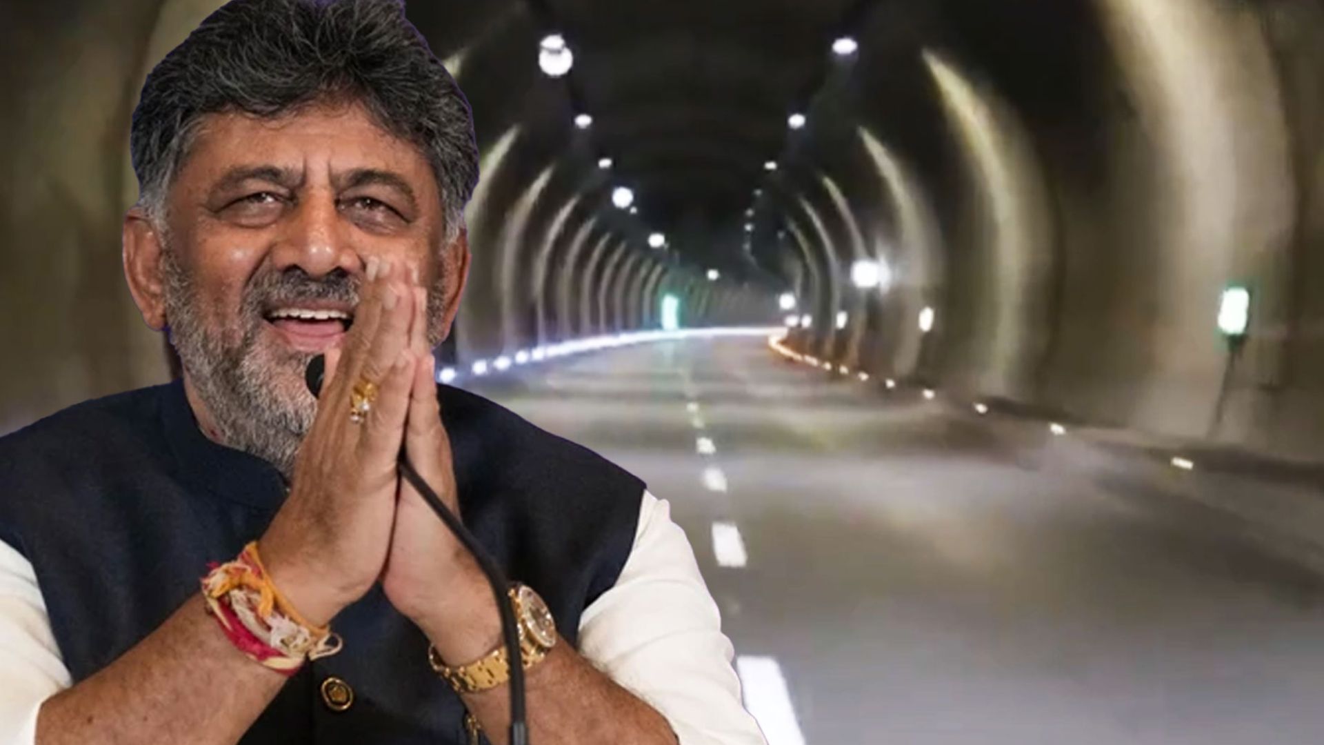 CM DK Shivakumar today tunnel road poject