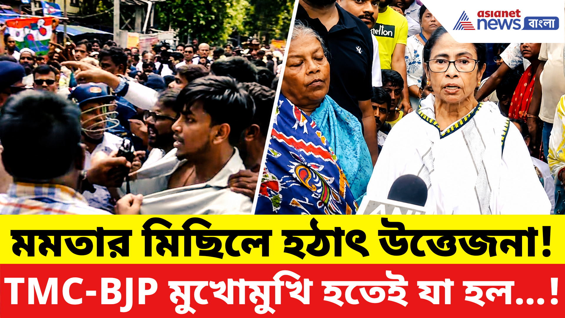 Mamata Banerjee: মমতার মিছিলে হঠাৎ উত্তেজনা! তৃণমূল-বিজেপি মুখোমুখি, তারপর যা হল…