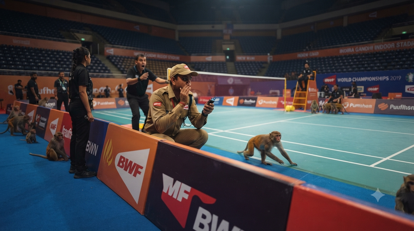 Langur Impersonators at BWF World Championships