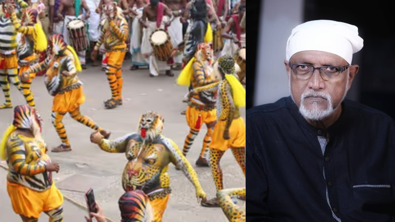 പുലിക്കളിയുമായി ബന്ധപ്പെട്ട പരാമർശം; വിമര്‍ശനങ്ങള്‍ക്ക് പിന്നാലെ ഖേദപ്രകടനവുമായി വി കെ ശ്രീരാമൻ