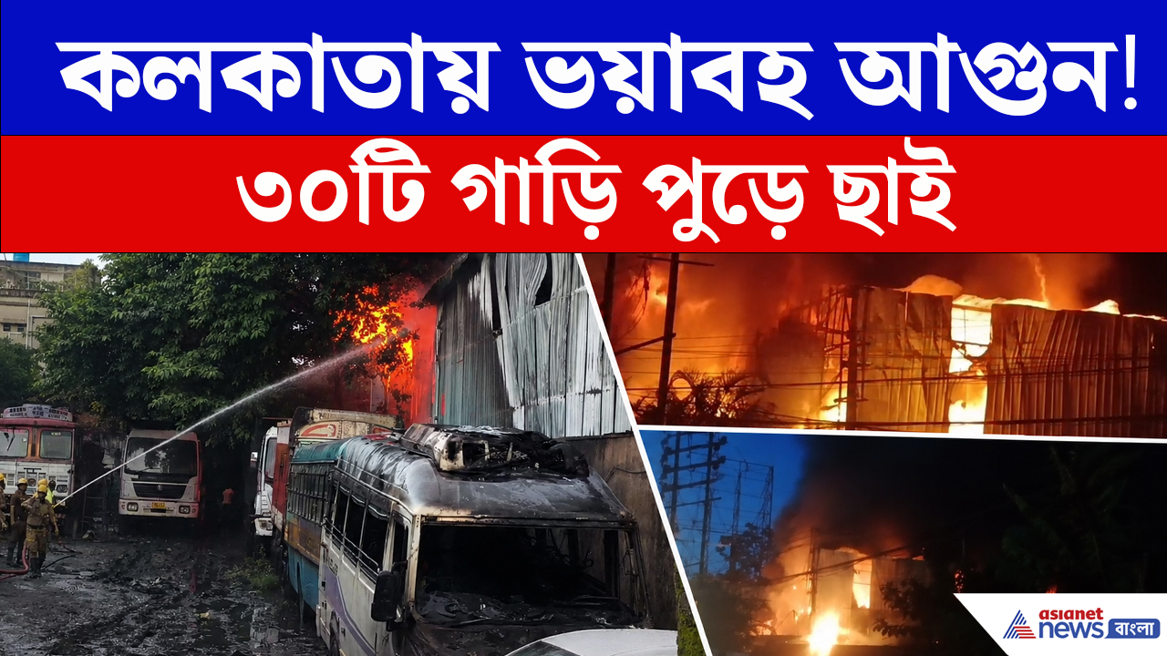 কলকাতায় ভয়াবহ আগুন! গাড়ির শোরুমে পুড়ে ছাই প্রায় ৩০টি গাড়ি