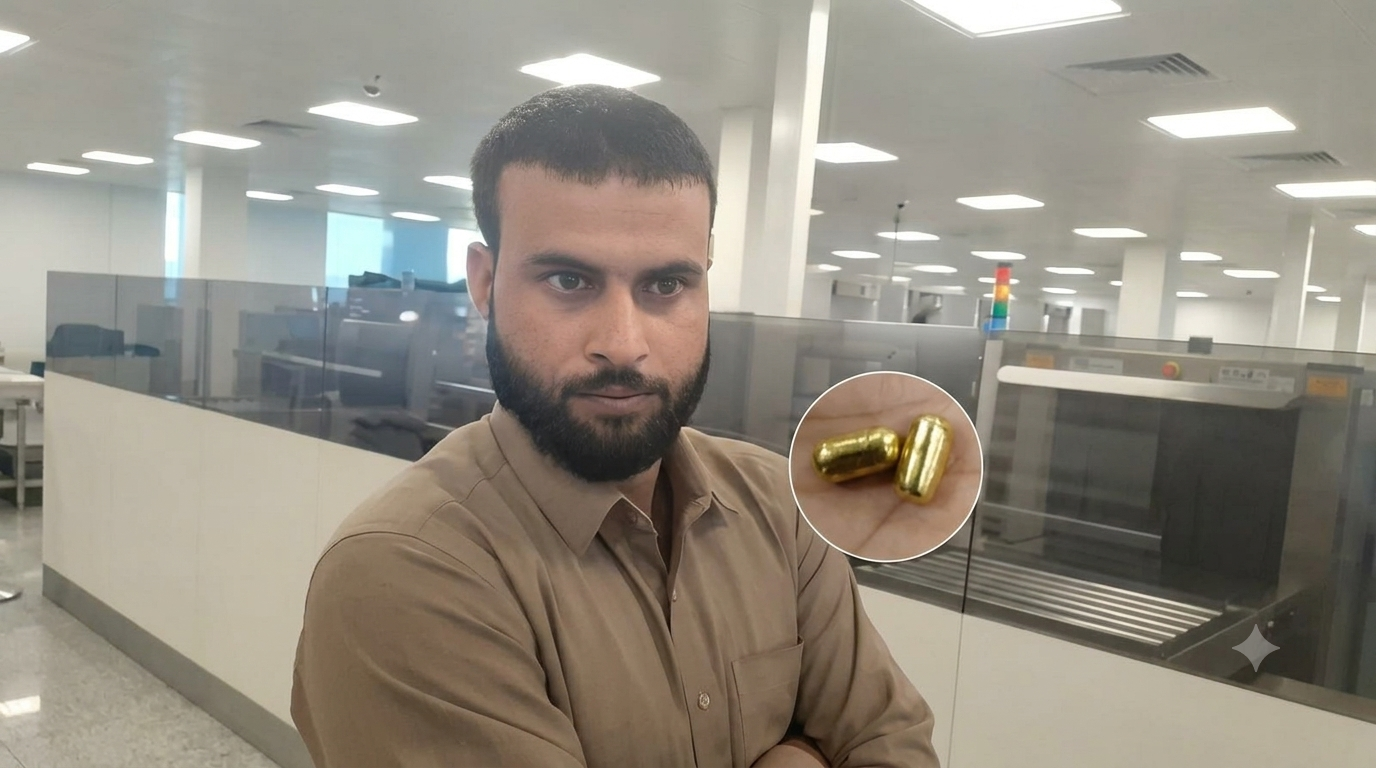 Dubai Passenger Caught Hiding 82g Gold Inside His Mouth At Bengaluru Airport (WATCH)
