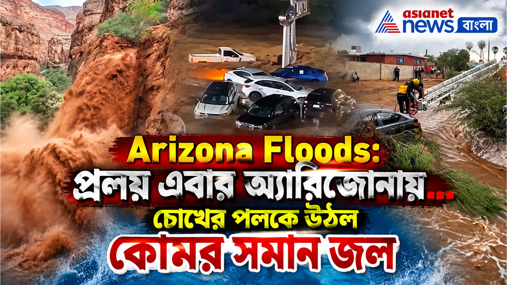 Arizona Floods: নেপালের পর হড়পা বান আমেরিকায়, অ্যারিজোনার বন্যার ভাসছে দামি গাড়ি