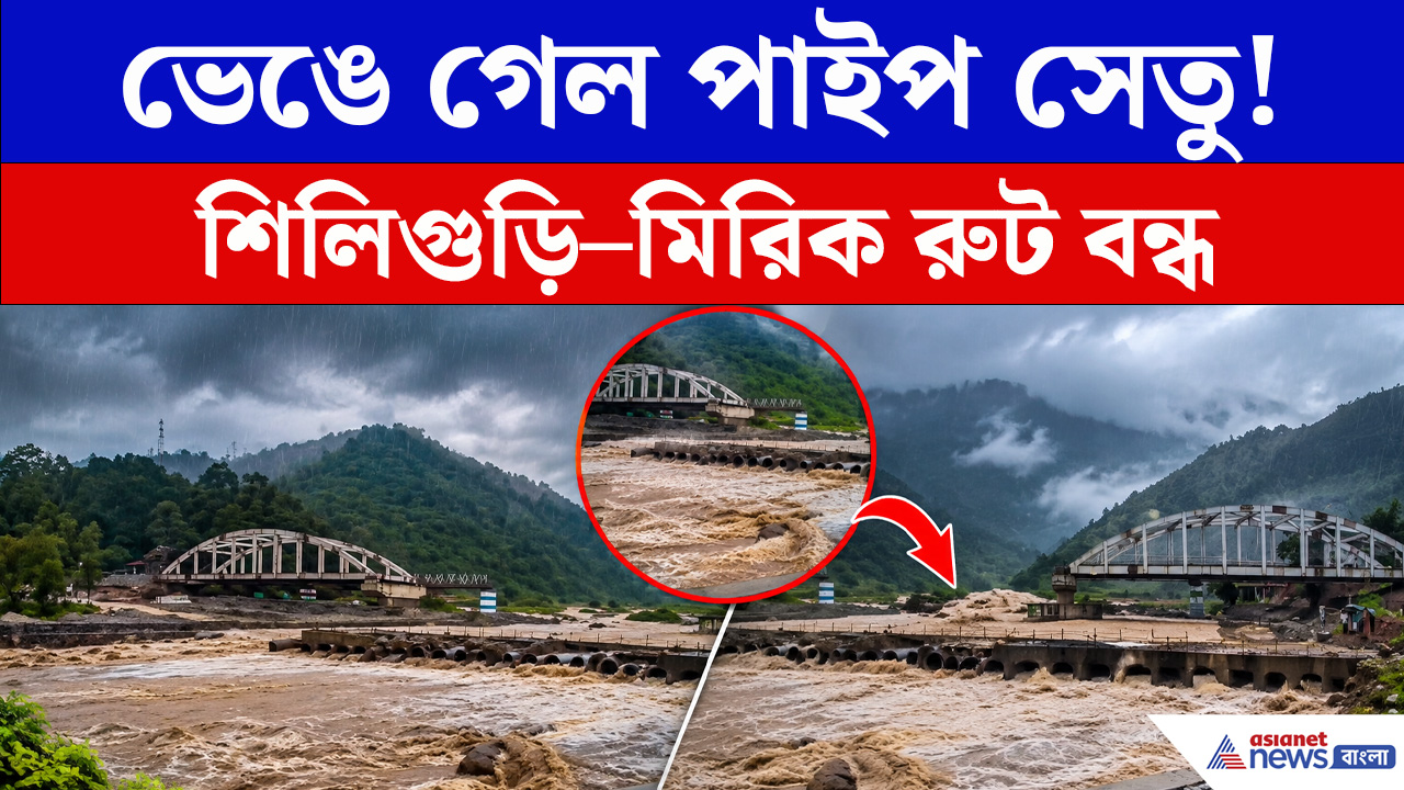 পাহাড়ি খরস্রোতে তছনছ সেতু! শিলিগুড়ি–মিরিক রুটে বড় বিপর্যয়