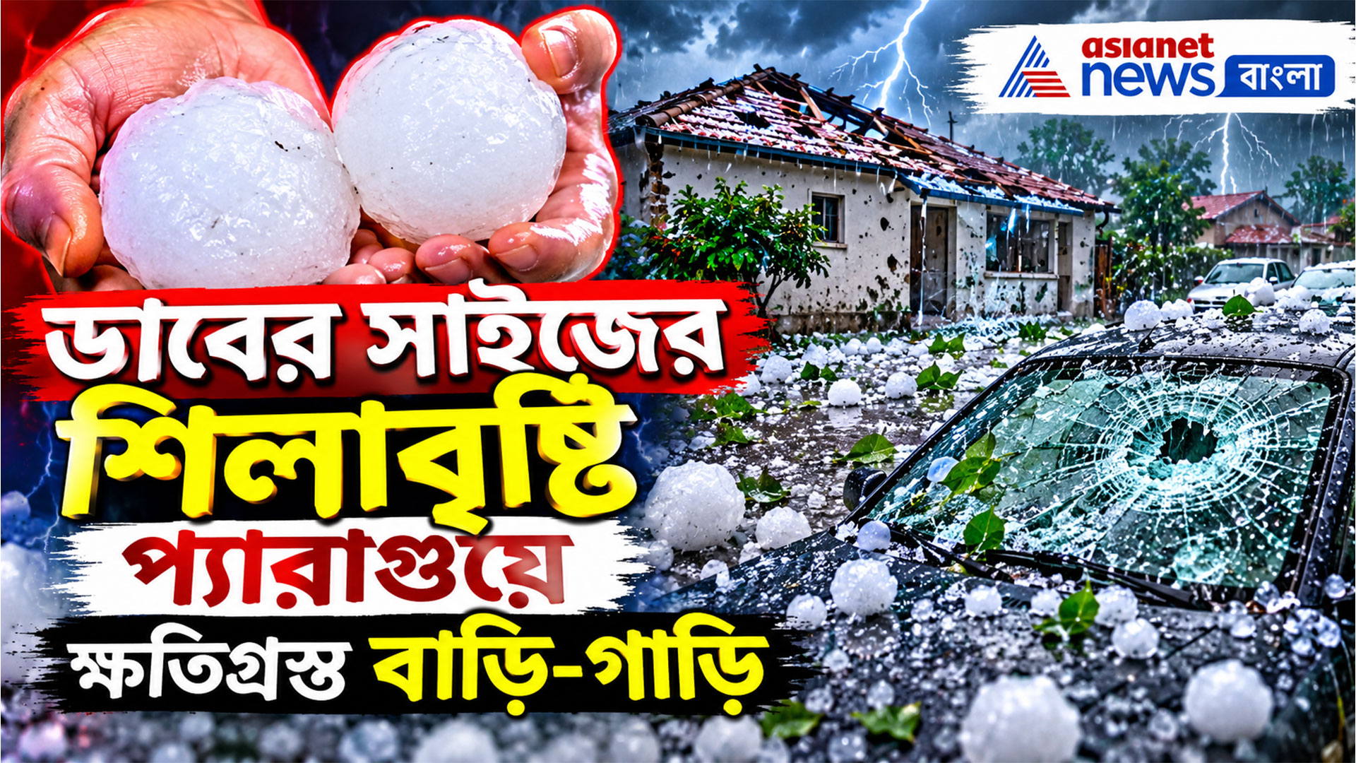 প্যারাগুয়ে ডাবের সাইজের শিলাবৃষ্টি চলল ঘণ্টাখানেক! আজব মেঘ, বিকট শব্দের বৃষ্টিতে বন্যা