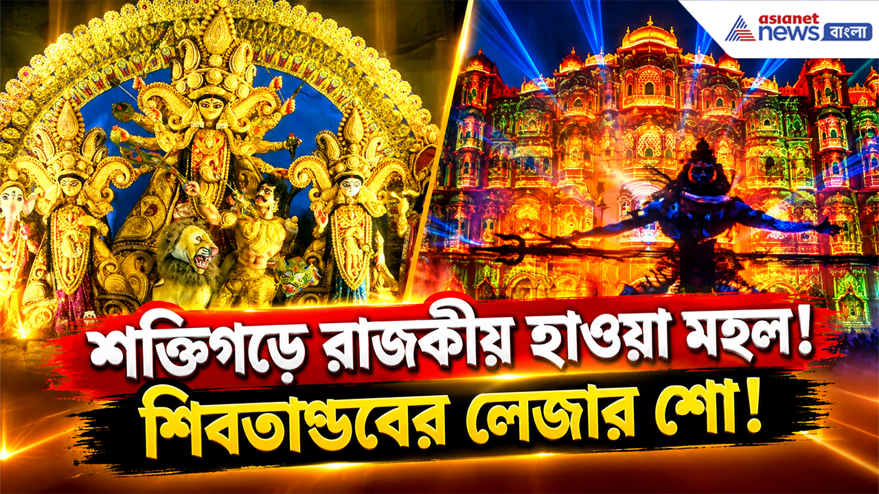 Durga Puja: মণ্ডপে রাজস্থানের হাওয়া মহল, আলোয় ফুটে উঠবে শিবতাণ্ডব! শক্তিগড়ের পুজোয় ডাবল চমক