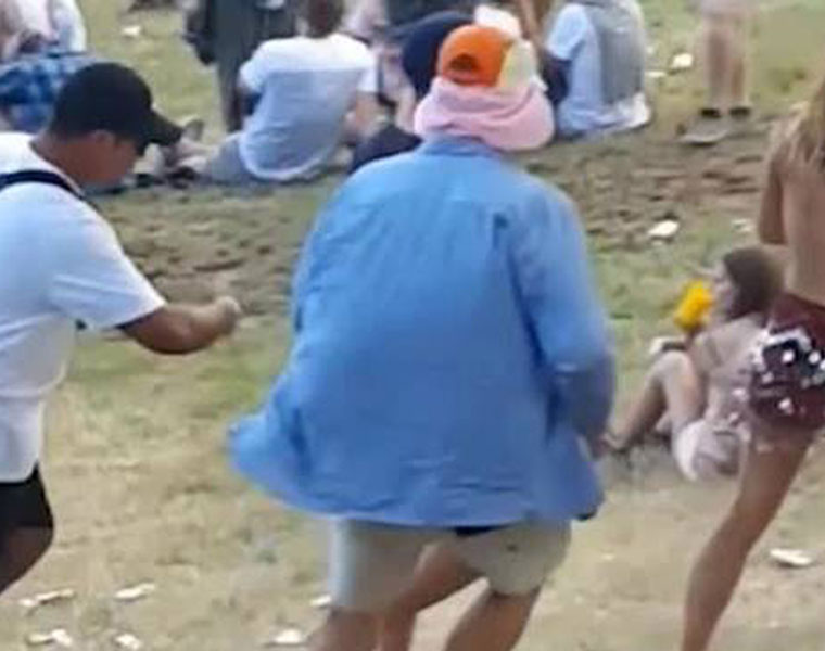 Topless woman attacks man who groped her at NZ festival