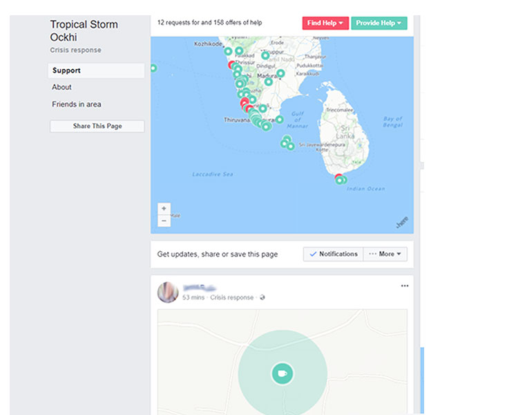 Facebook activates Safety Check tool for Tropical Storm Ockhi