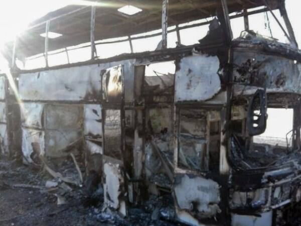 bus fire accident in rashya 52 people death