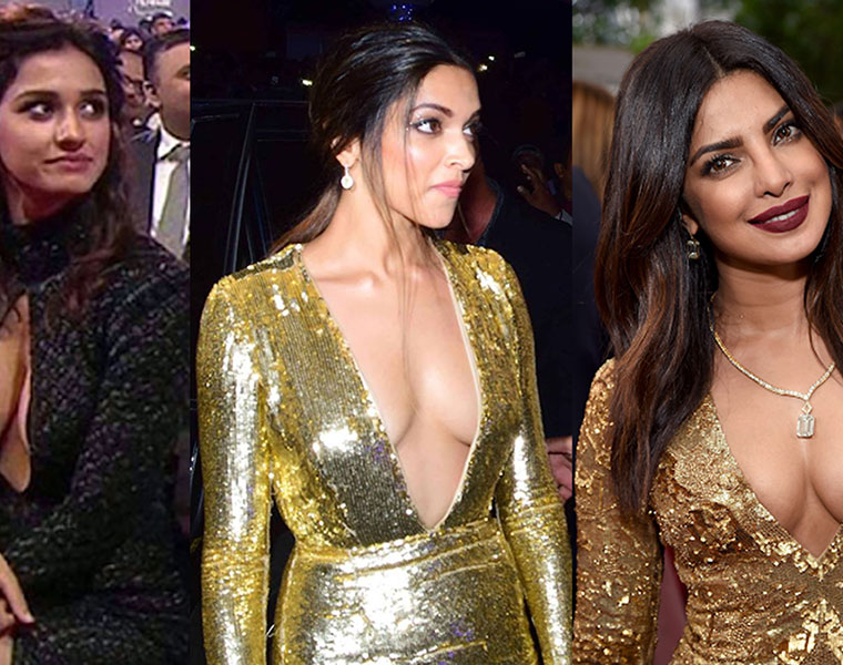 Disha Patani Deepika Padukone and now Priyanka Chopra has courted cleavage controversies