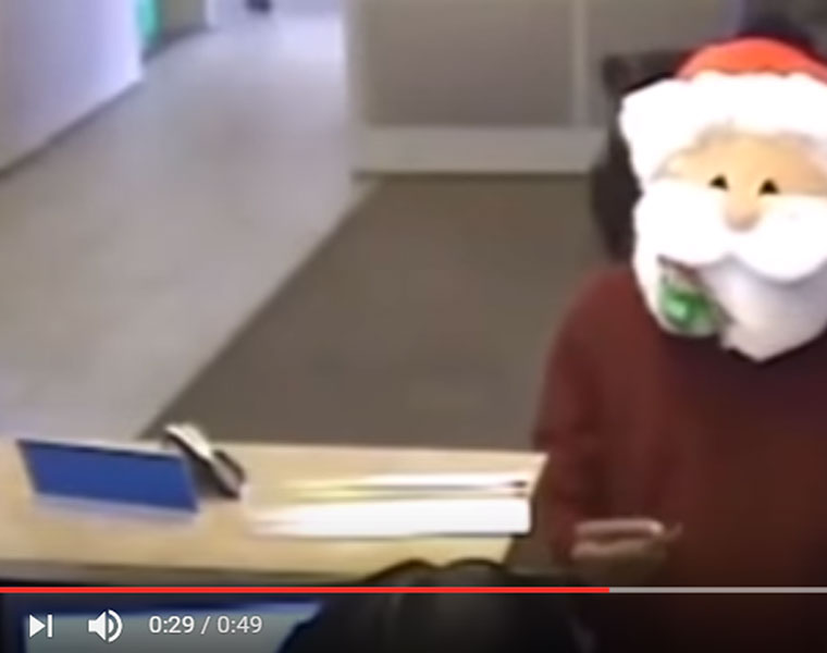 Santa Claus Robs Bank