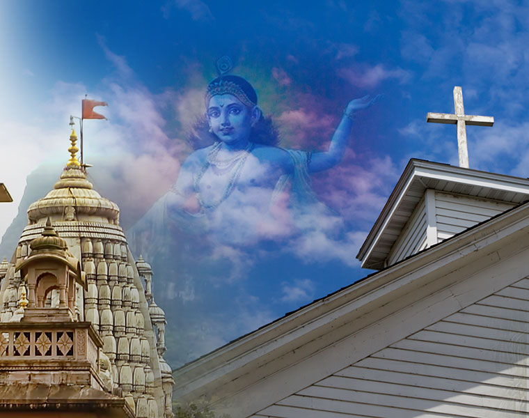 Udupi Puthige mutt seer church in New Jersey Krishna temple