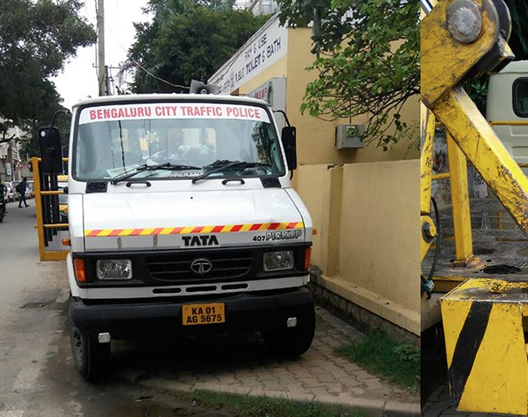 Fine Imposed on towing Vehicle For Traffic Rules Violation snr