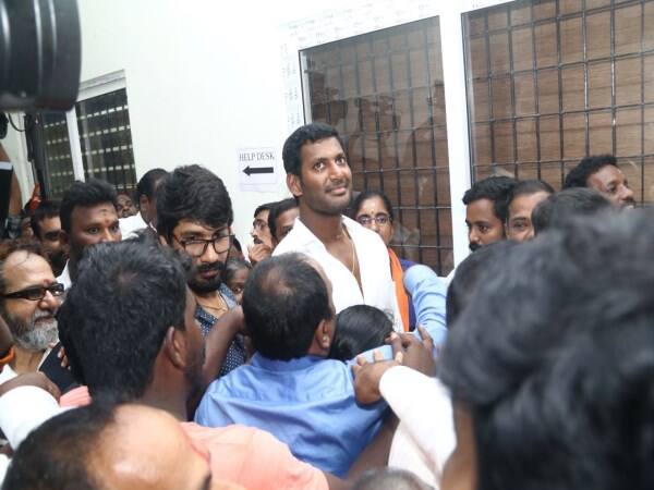 vishal file the pettician for rk nager election video