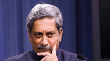 Manohar Parrikar resignation demand Congress activists march protest