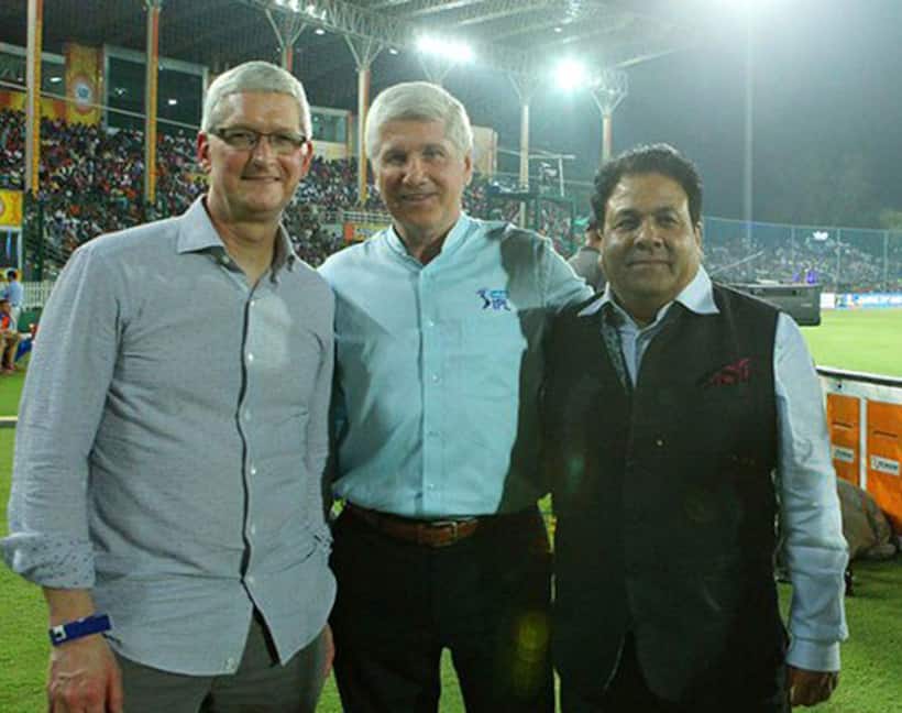Apple CEO Tim Cook attends IPL match