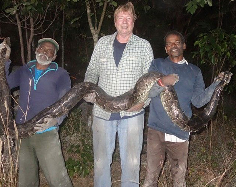 Tamil men travel to Florida to teach Americans how to catch pythons