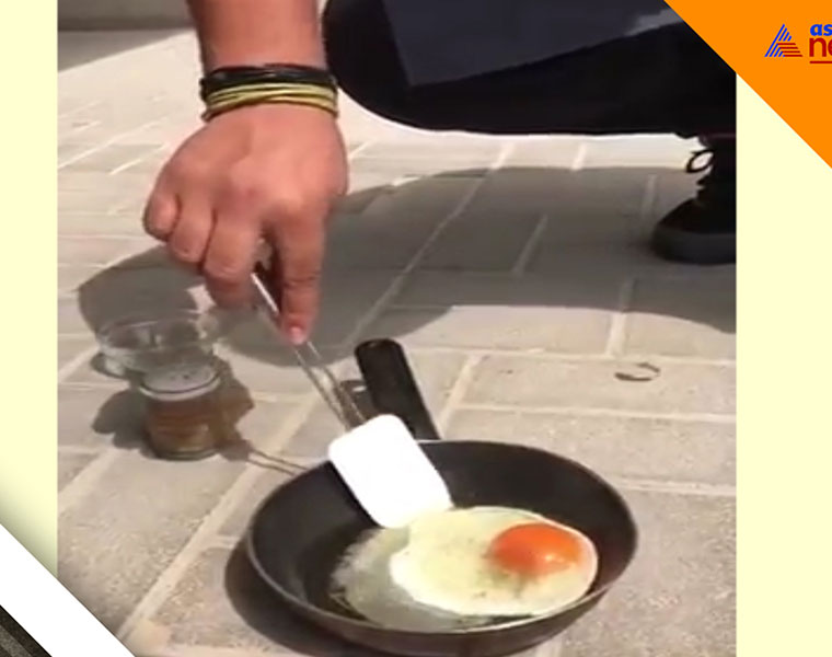 Bengal Man Fries An Egg In A Saucepan On Terrace At Extreme Heat Watch To Believe