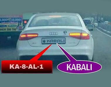 Bengaluru Rajini fan gets KABALI number plate
