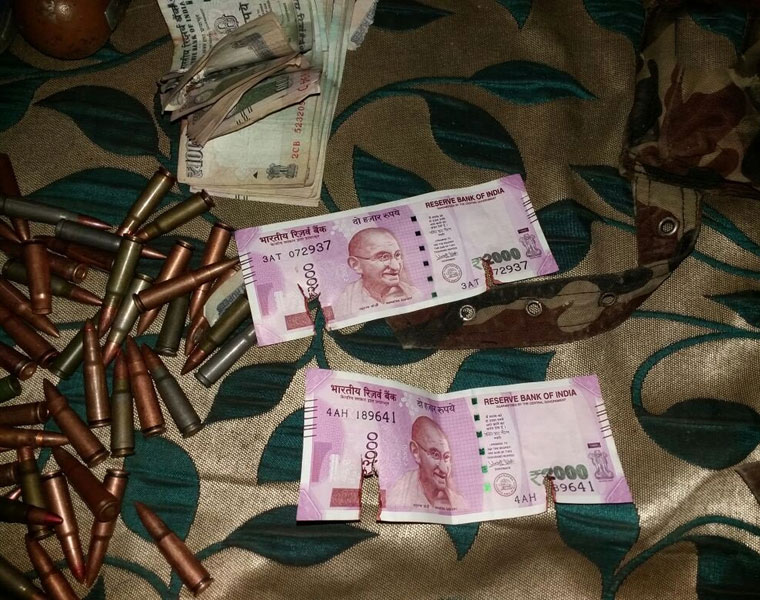 Terrorists Killed In Jammu Kashmir With Whome New 2000 Rupees Notes Were Found