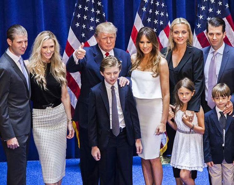 Melania Trump swatting Donald hand away