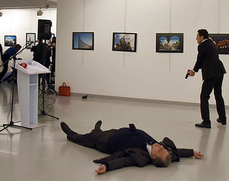 Russian ambassador assassinated in Turkey