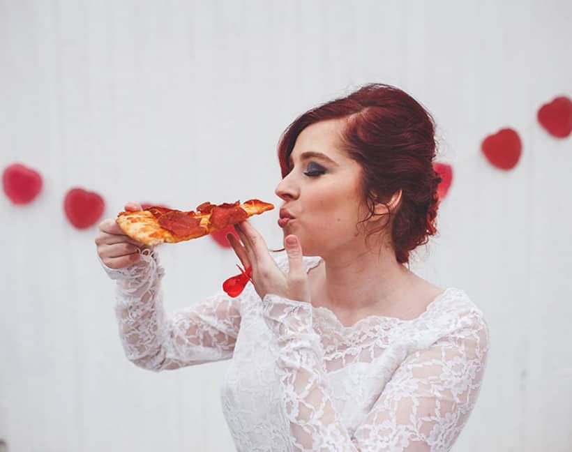 Woman marries pizza, because love