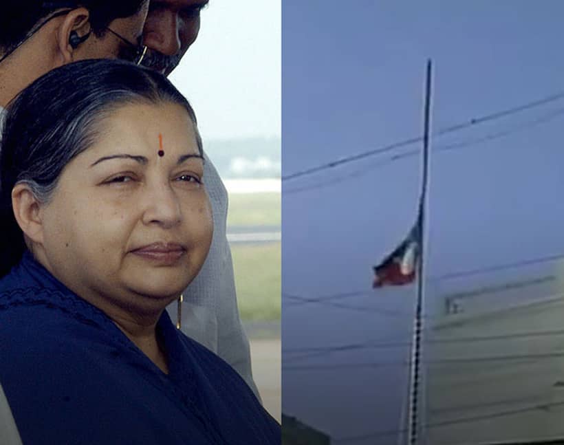 Watch: AIADMK lowers the flag, then raises it again