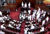 Trinamool Congress MPs protest raise slogans against disinvestment Rajya Sabha