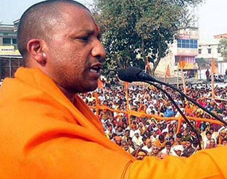 Yogi Adityanaths homecoming in Gorakhpur today saffron banners across city