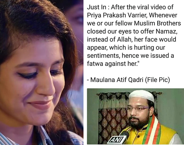 Fatwa against Priya Prakash Varrier Here is the truth