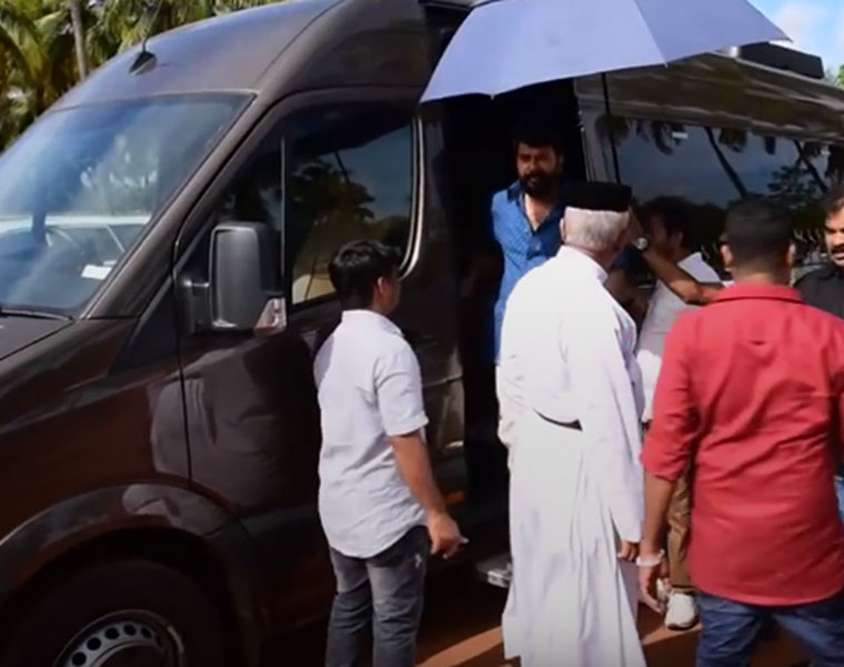 Actor Mammootty flaunts his new caravan