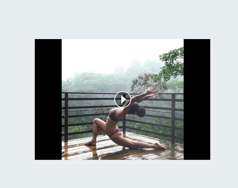 video yoga on rain