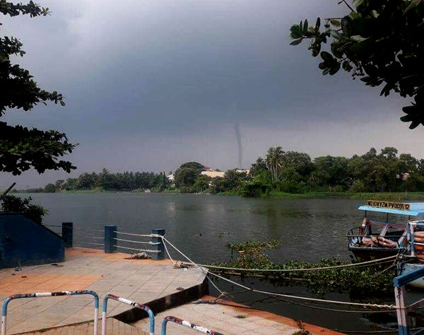 Waterspout in Trivandrum