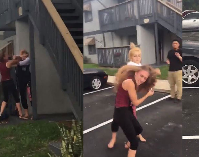 Florida woman gets brutally beaten after throwing a punch at neighbor