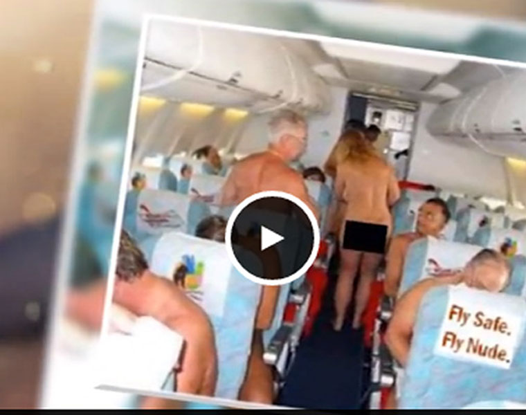 On this flight, passengers go nude at 30,000 feet altitude