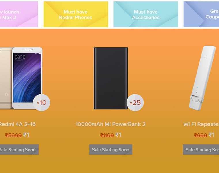 Xiaomi Re 1 flash sale