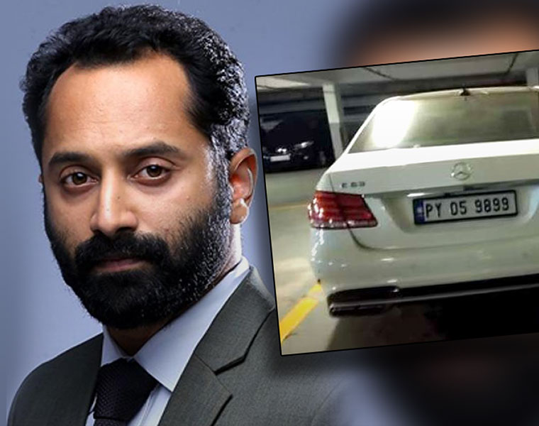 Fahadh Faasil Puducherry registration car