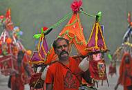 Muslims participate in annual Kanwar Yatra from UP village to Baba Dham in Jharkhand