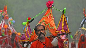 Muslims participate in annual Kanwar Yatra from UP village to Baba Dham in Jharkhand