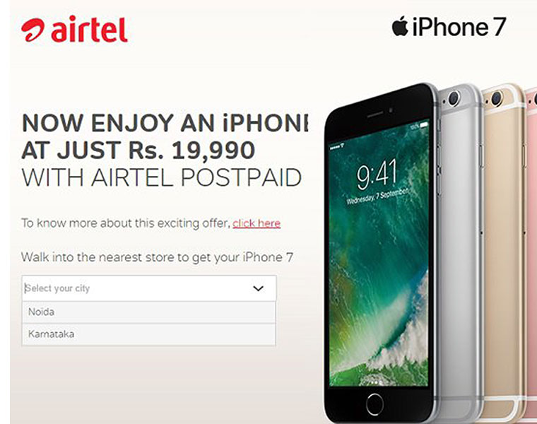 airtel iPhone for 19990