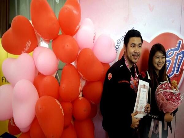 vitamin tablets presented as gift to thailand people on valentine day